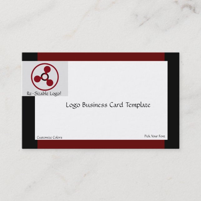 Crop Circles Red Circles Logo Business Card (Front)