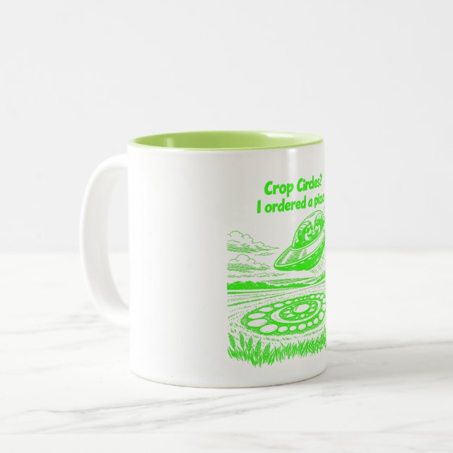 CROP CIRCLES Two-Tone COFFEE MUG (Front Left)