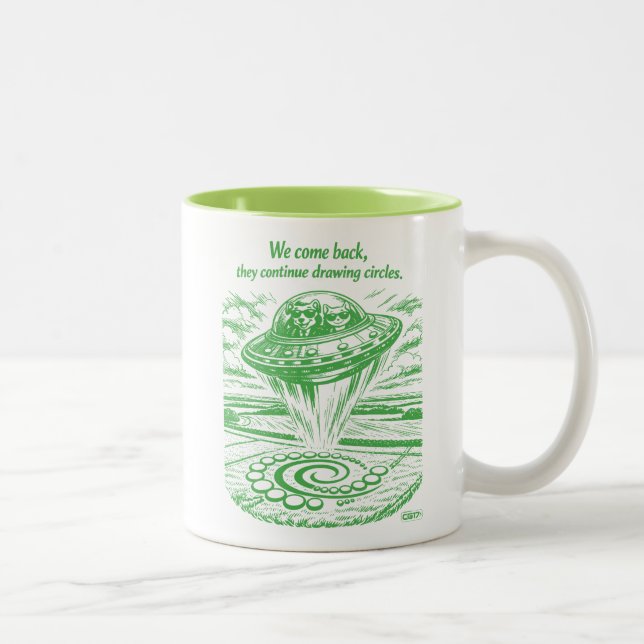CROP CIRCLES Two-Tone COFFEE MUG (Right)