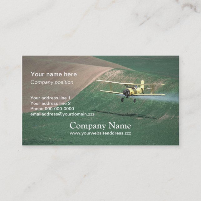 Crop duster business card (Front)