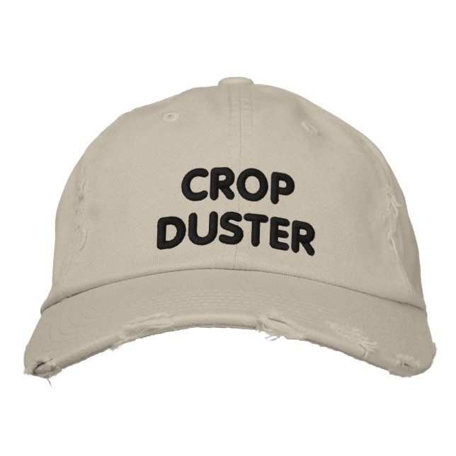 Crop Duster - funny running Embroidered Hat (Front)