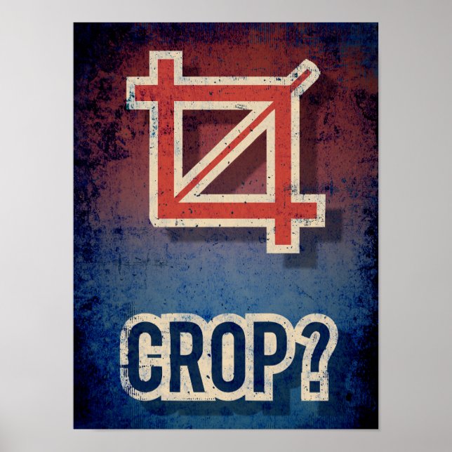 CROP funny typography poster for graphic designers (Front)