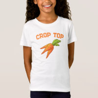 Crop Top, Carrots, Vegetables, Funny Kids'