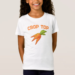 Crop Top, Carrots, Vegetables, Funny Kids' T-Shirt