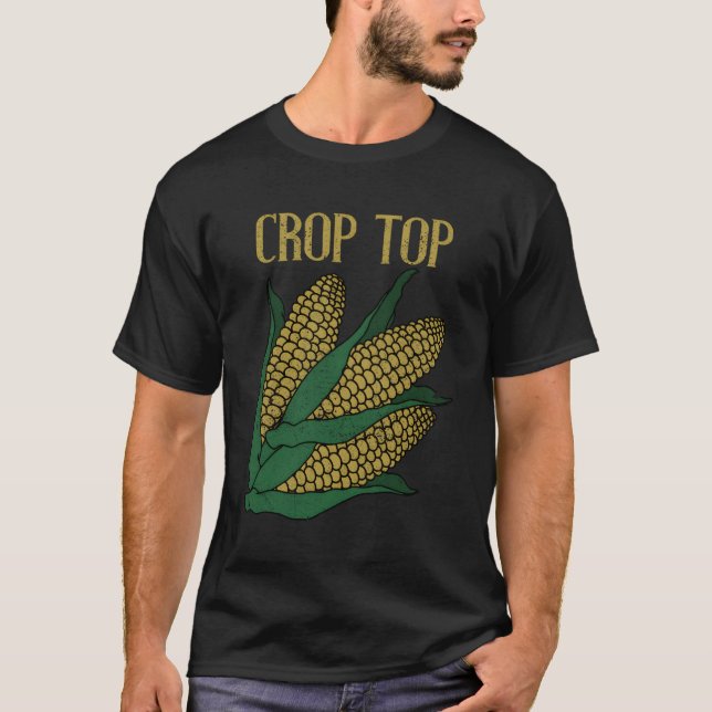 Crop Top Corn Farmer Distressed Farmer (Front)