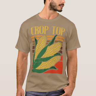 Crop Top Corn Funny Farmer Cool Vintage Corn Farme