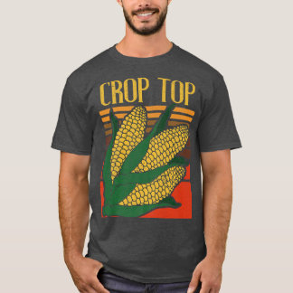 Crop Top Corn Funny Farmer Cool Vintage Corn Farme