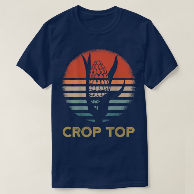 Crop Top Farmer Retro Sunset Corn  (Design Front)