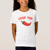 Crop Top, Red Hot Pepper, Vegetables, Funny Kids'