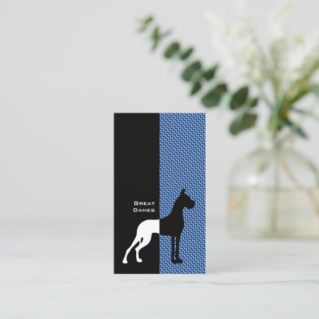Cropped Great Dane Business Cards (Standing Front)