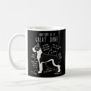 Cropped Mantle Great Dane Dog Anatomy Coffee Mug
