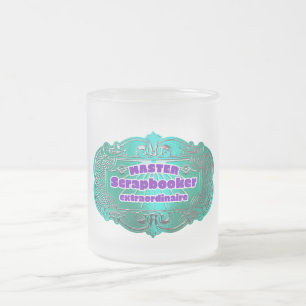Cropper Scrapbook Crafter Frosted Glass Coffee Mug