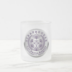 Cropper Scrapbook Crafter Frosted Glass Coffee Mug