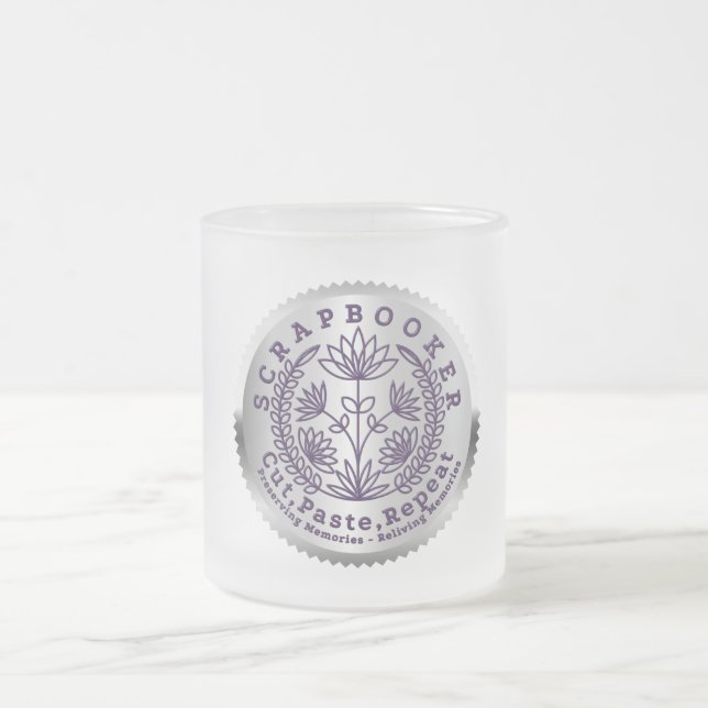 Cropper Scrapbook Crafter  Frosted Glass Coffee Mug (Center)