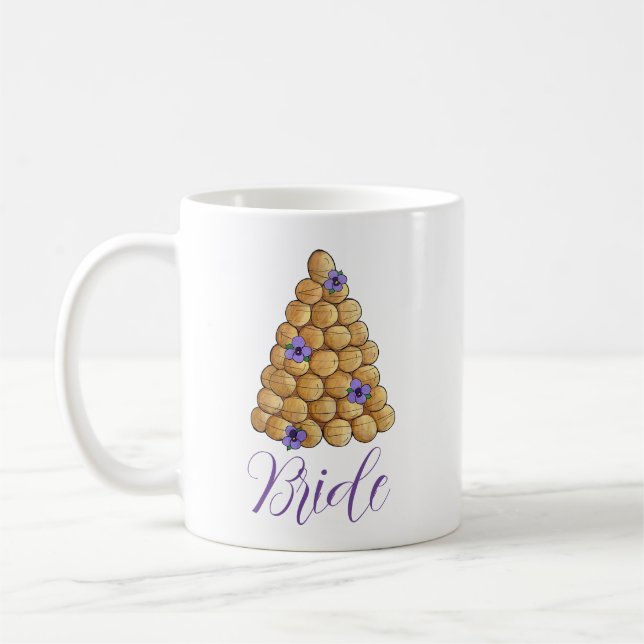 Croquembouche Choux Pastry Wedding Cake Bride Coffee Mug (Left)