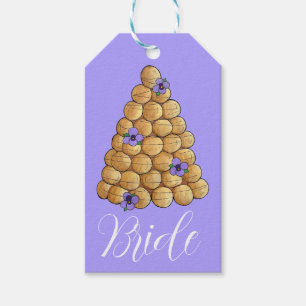 Croquembouche Choux Pastry Wedding Cake Bride Gift Tags