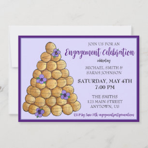 Croquembouche French Wedding Cake Engagement Party Invitation
