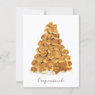 Croquembouche watercolor card