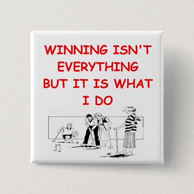 croquet 15 cm square badge (Front)