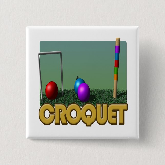 Croquet 5 15 cm square badge (Front)