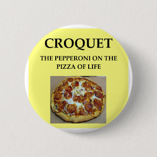 croquet 6 cm round badge