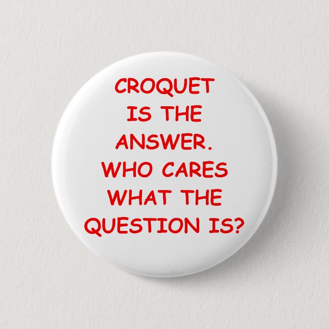 croquet 6 cm round badge (Front)