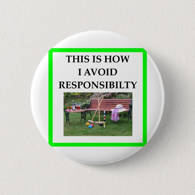 CROQUET 6 CM ROUND BADGE (Front)