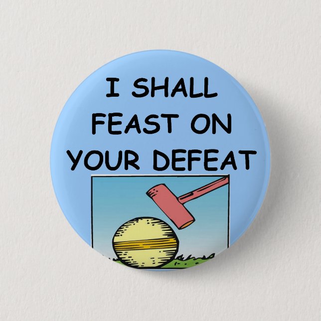 croquet 6 cm round badge (Front)