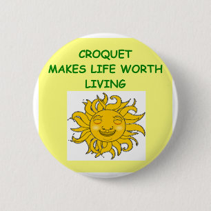 croquet 6 cm round badge