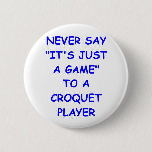croquet 6 cm round badge