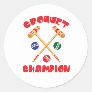 Croquet Champion Classic Round Sticker