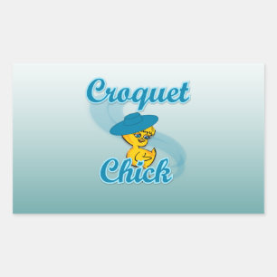 Croquet Chick #3 Rectangular Sticker