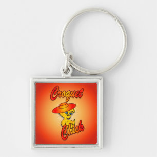 Croquet Chick #5 Key Ring