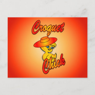 Croquet Chick #5 Postcard