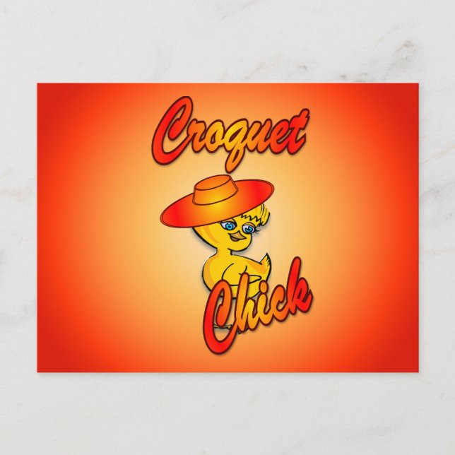Croquet Chick #5 Postcard (Front)