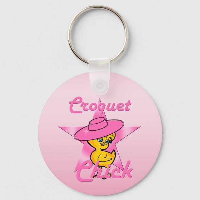 Croquet Chick #8 Key Ring (Front)
