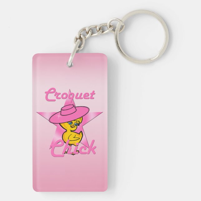 Croquet Chick #8 Key Ring (Back)