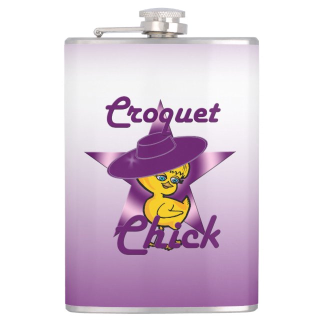 Croquet Chick #9 Hip Flask (Front)