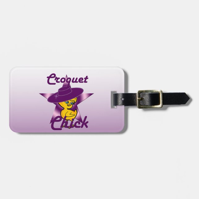Croquet Chick #9 Luggage Tag (Front Horizontal)