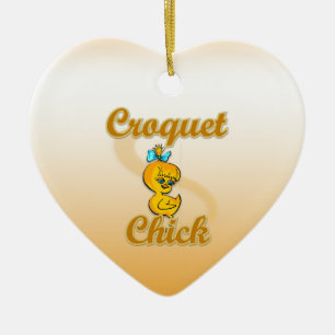 Croquet Chick Ceramic Tree Decoration