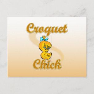 Croquet Chick Postcard