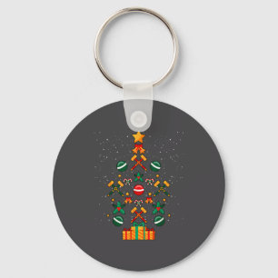 Croquet Christmas Tree Xmas  Key Ring