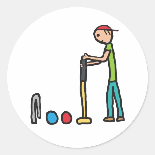 Croquet Classic Round Sticker (Front)