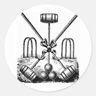 Croquet Classic Round Sticker