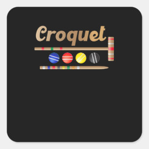 Croquet Croquet Player Square Sticker