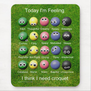 Croquet Emotions Mouse Mat