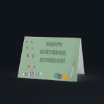 Croquet Game Custom Birthday Card<br><div class="desc">Add your own message to create a personalised birthday card or the perfect custom card for any occasion. This greeting card is ready for your own custom message on the front and the inside. It's perfect for anyone who loves to play croquet with illustrations of croquet mallets and balls set...</div>