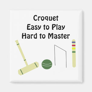 Croquet Game with Saying Magnet