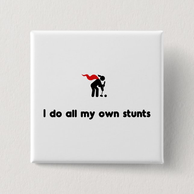 Croquet Hero 15 Cm Square Badge (Front)