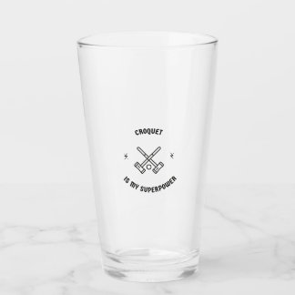 Croquet is my superpower glass